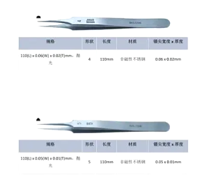 DUMONT生物专用直尖镊子