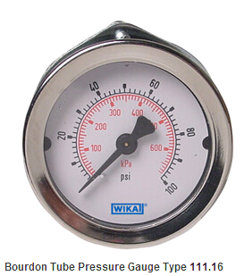 德国WIKA威卡压力表(波登管键入111.16标准系列)产品详细说明